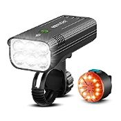 RRP £32.98 EBUYFIRE 3000 Lumens USB Rechargeable Bike Lights Set