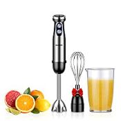 RRP £21.98 SHARDOR Powerful Hand Blender 1000W with 4 Blades