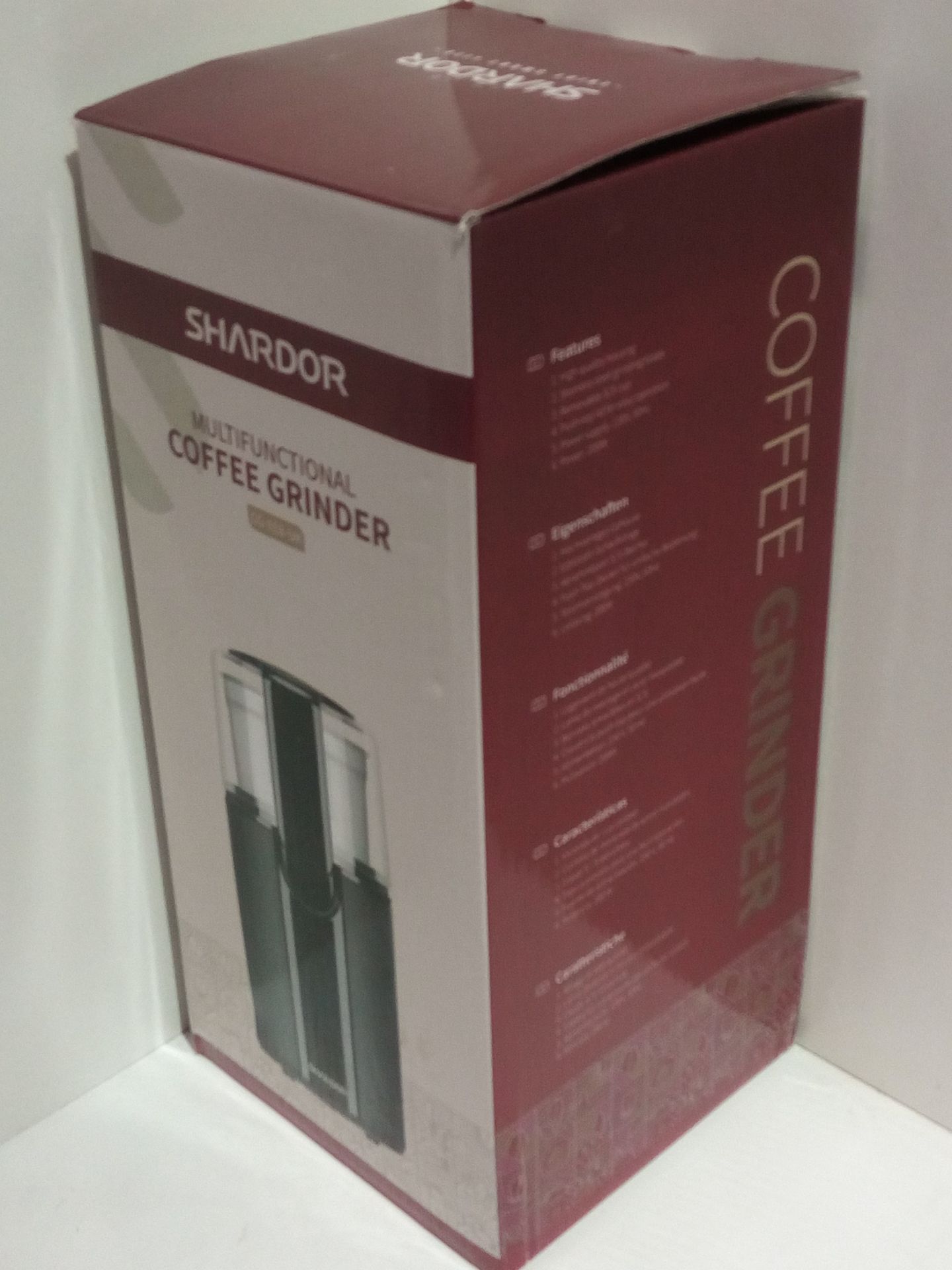 RRP £24.64 SHARDOR Coffee Grinder Electric with Removable Stainless Steel Bowl - Image 2 of 2