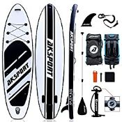 RRP £229.99 AKSPORT 10'6" 32" 6" Inflatable Stand Up Paddle Board