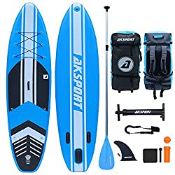RRP £299.99 AKSPORT 10'6" 32" 6" Inflatable Stand Up Paddle Board