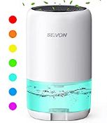 RRP £39.92 SEAVON Dehumidifier 1000ml Dehumidifiers for Home Damp with 7 Color LED Light