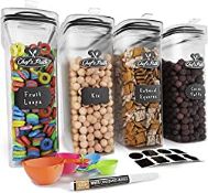 RRP £20.36 Cereal Container Storage Set - Airtight Food Storage Containers