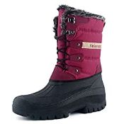RRP £41.51 Knixmax Women's Winter Snow Boots Waterproof Sole Fur