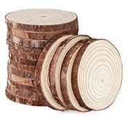 RRP £12.86 Wood Slices 10-11 cm Log Wooden Circles 20Pcs Natural