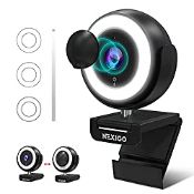 RRP £33.76 1080P Webcam with Ring Light