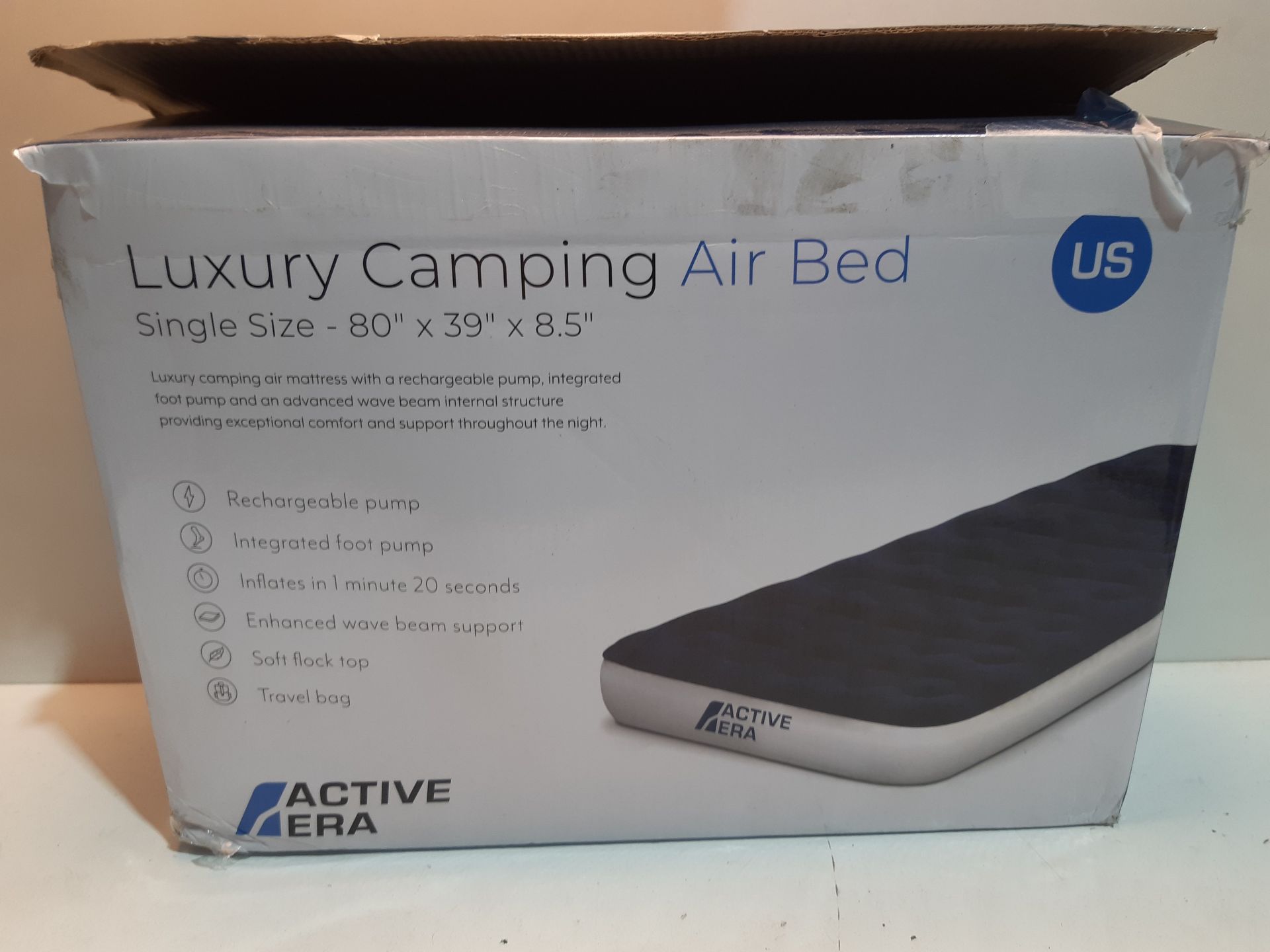 RRP £53.18 Active Era Luxury Camping Air Bed with USB Rechargeable Pump - - Image 2 of 2