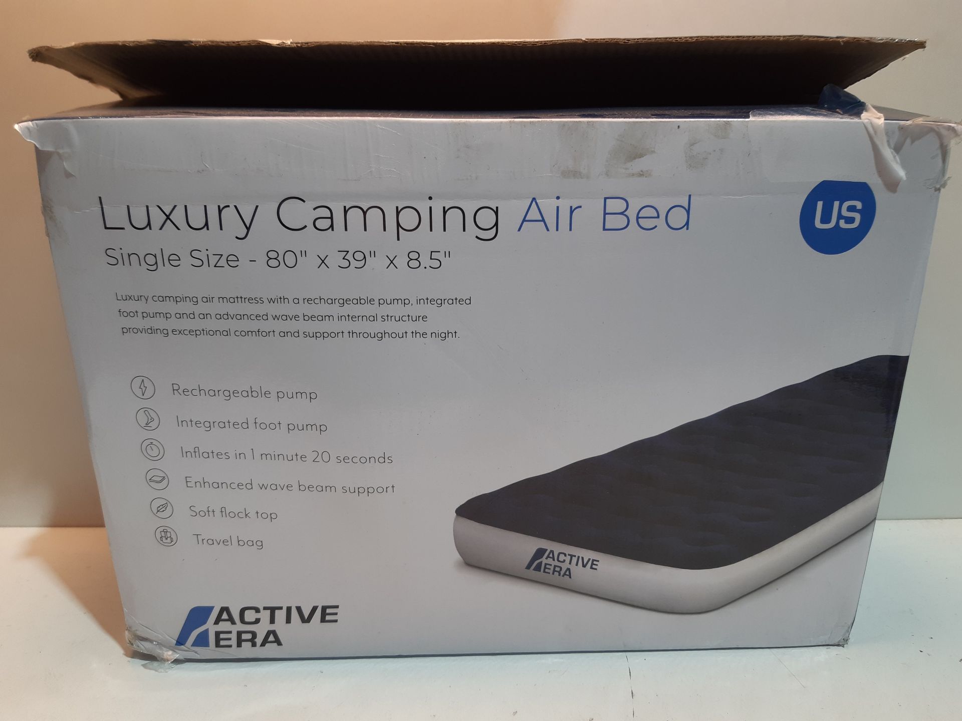 RRP £53.18 Active Era Luxury Camping Air Bed with USB Rechargeable Pump - - Image 2 of 2