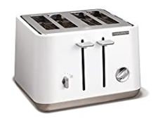 RRP £36.98 Morphy Richards 240003 Aspect Stainless Steel Four Slice Toaster - White
