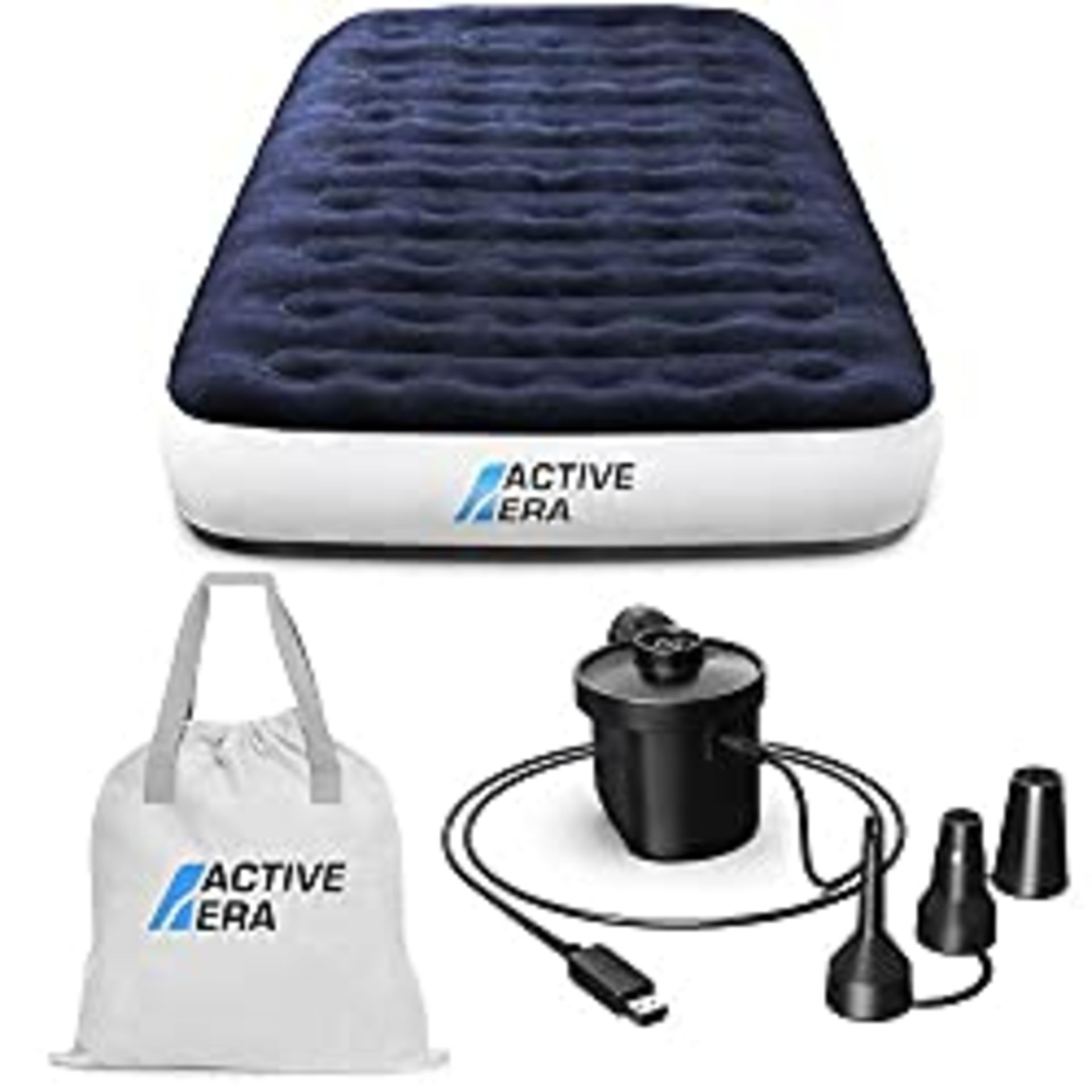 RRP £53.18 Active Era Luxury Camping Air Bed with USB Rechargeable Pump -