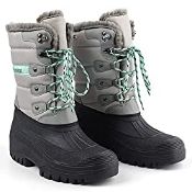 RRP £19.99 Knixmax Women Winter Snow Boots Fur Lined Anti-Slip