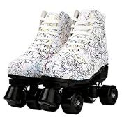 RRP £35.99 Gelory Unisex Roller Skates Double Raw Four Wheels