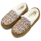 RRP £20.38 ONCAI Women's Memory Foam Plush Slippers Moccasins