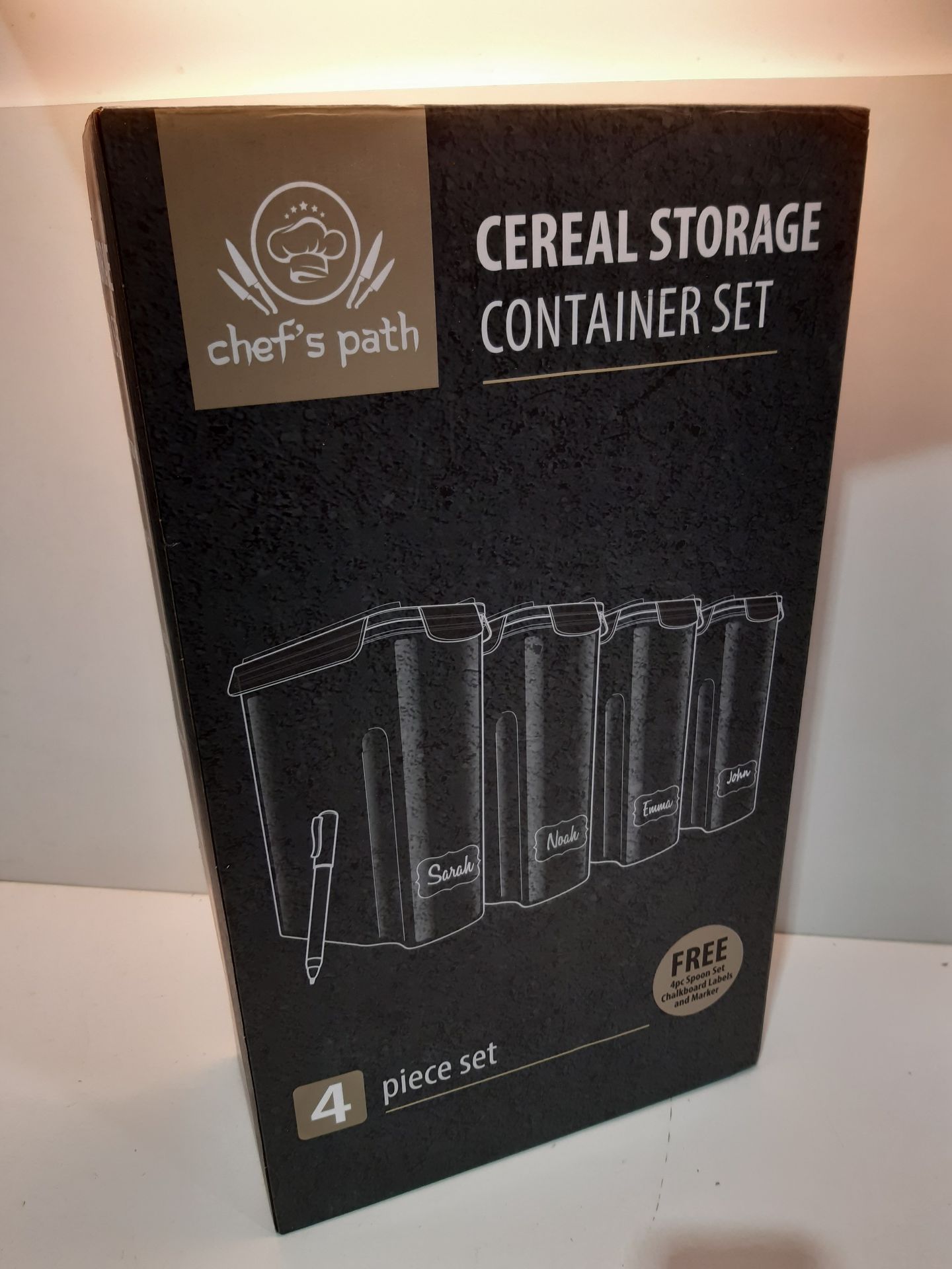 RRP £20.36 Cereal Container Storage Set - Airtight Food Storage Containers - Image 2 of 2