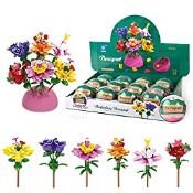 RRP £7.99 baxztyu Easter Eggs Filled with Bouquet Building Blocks for Kids