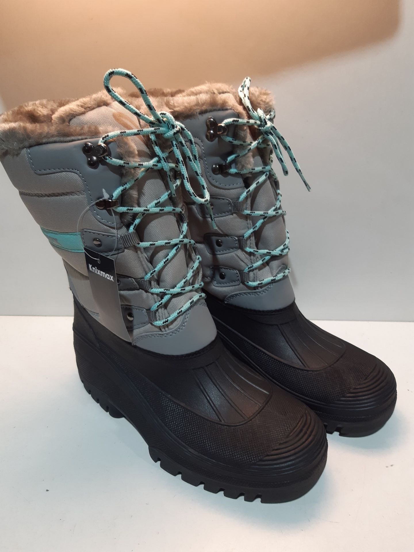 RRP £19.99 Knixmax Women Winter Snow Boots Fur Lined Anti-Slip - Image 2 of 2