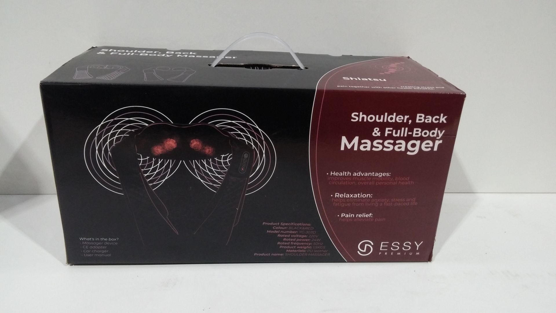 RRP £44.99 Shiatsu Neck and Shoulder Massager with Heat Back Massager - Image 2 of 2