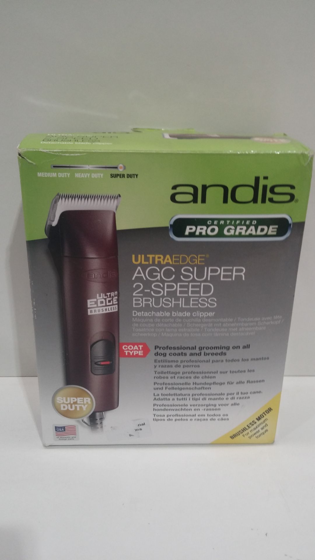 RRP £99 Boxed Andid Ultraedge AGC Super 2-Speed Pet Clippers