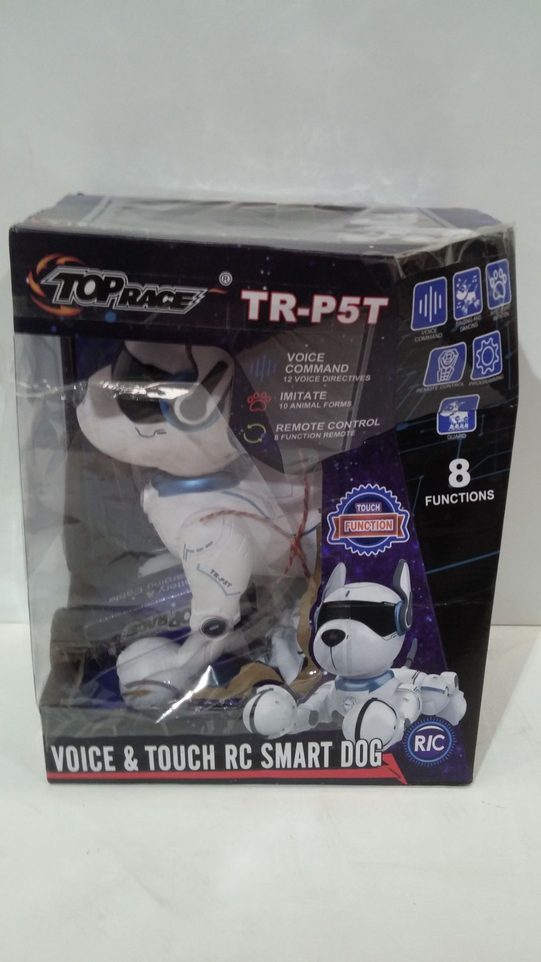 RRP £40 Boxed Toprace TR-P5T Voice & Touch RC Smart Dog