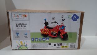 RRP £45 Boxed Littletown Electronic Fire Truck Trike