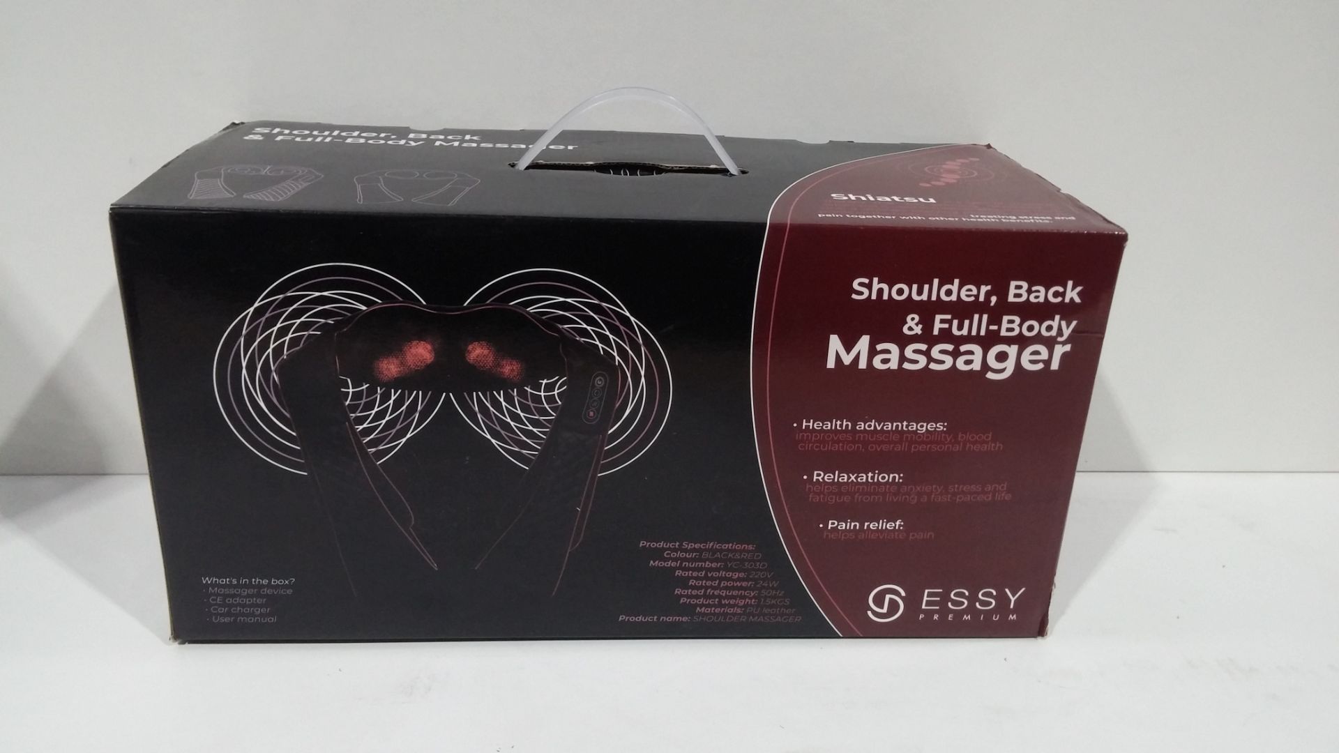 RRP £44.99 Shiatsu Neck and Shoulder Massager with Heat Back Massager - Image 2 of 2