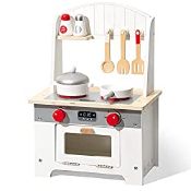 RRP £35.99 ROBUD Toddler Toy Kitchen Play Sets Wood Realistic