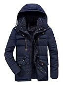 RRP £75.98 APTRO Mens Coats Winter Padded Jacket Warm Casual Overcoat