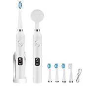RRP £12.98 AISIR Sonic Toothbrushes Electric Toothbrushes with Facial Cleansing Brush