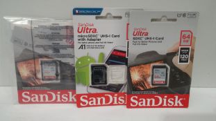 Lot to contain Sandisk SD Cards