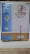 RRP £40 Boxed Benross 16 inch Chrome Stand Fan