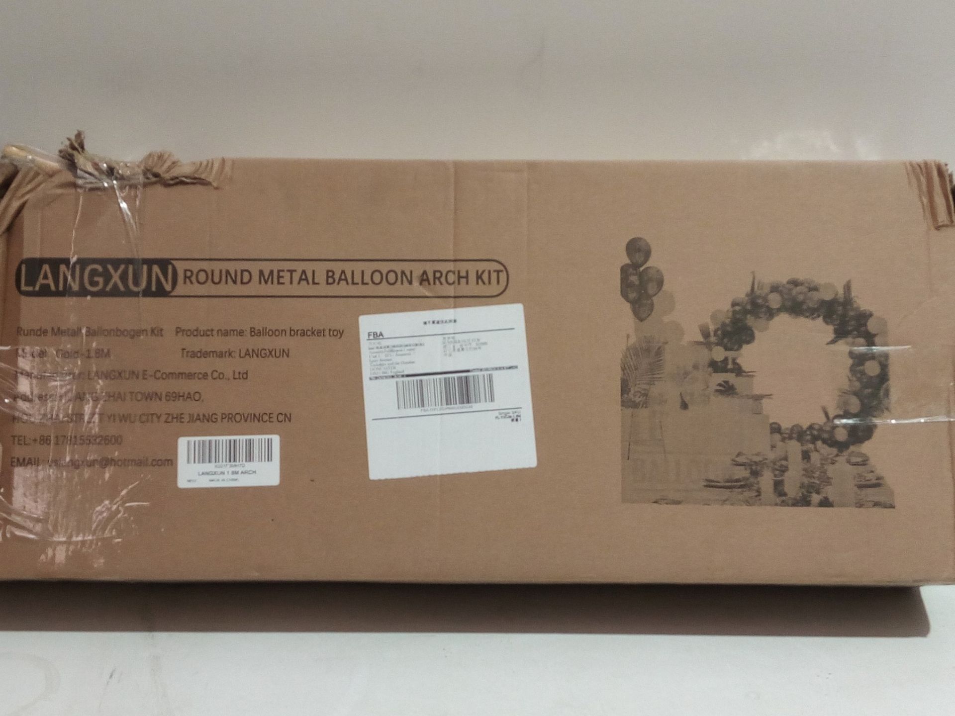 RRP £29.99 Boxed Langxun Round Metal Balloon Arch Kit