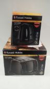 RRP £50 Boxed Russell Hobbs Textures Kettle and Toaster