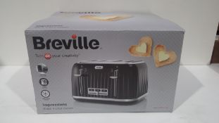 RRP £37 Boxed Breville Impressions Black 4 slice toaster