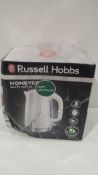 RRP £30 Boxed Russell Hobbs Honeycomb White Kettle