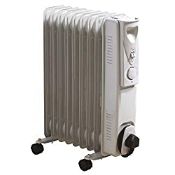 RRP £58.00 Daewoo Oil Filled 2000W Portable Radiator with Thermostat