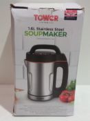 RRP £39.99 Boxed 1.6L Stainless Steel Soupmaker