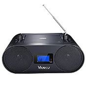 RRP £38.48 Vanku Radio CD Player with 2000mAH Rechargeable Battery