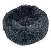 RRP £14.99 Fur & Bone Round Plush Donut Dog Cat Bed | Fluffy Cuddler