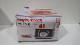 RRP £40 Boxed Morphy Richards Verve 4 Slice Toaster