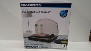 RRP £79.99 Boxed Maginon HS-TO8 USB Turntable with Bluetooth
