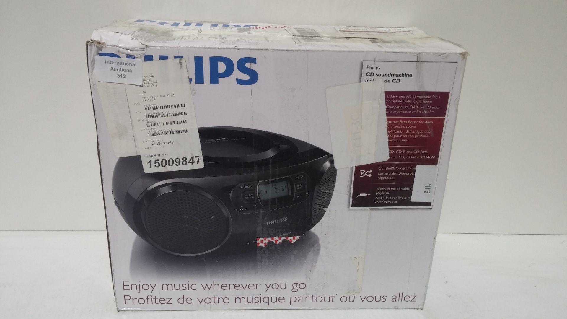 RRP £40 Boxed Philips CD Music Player
