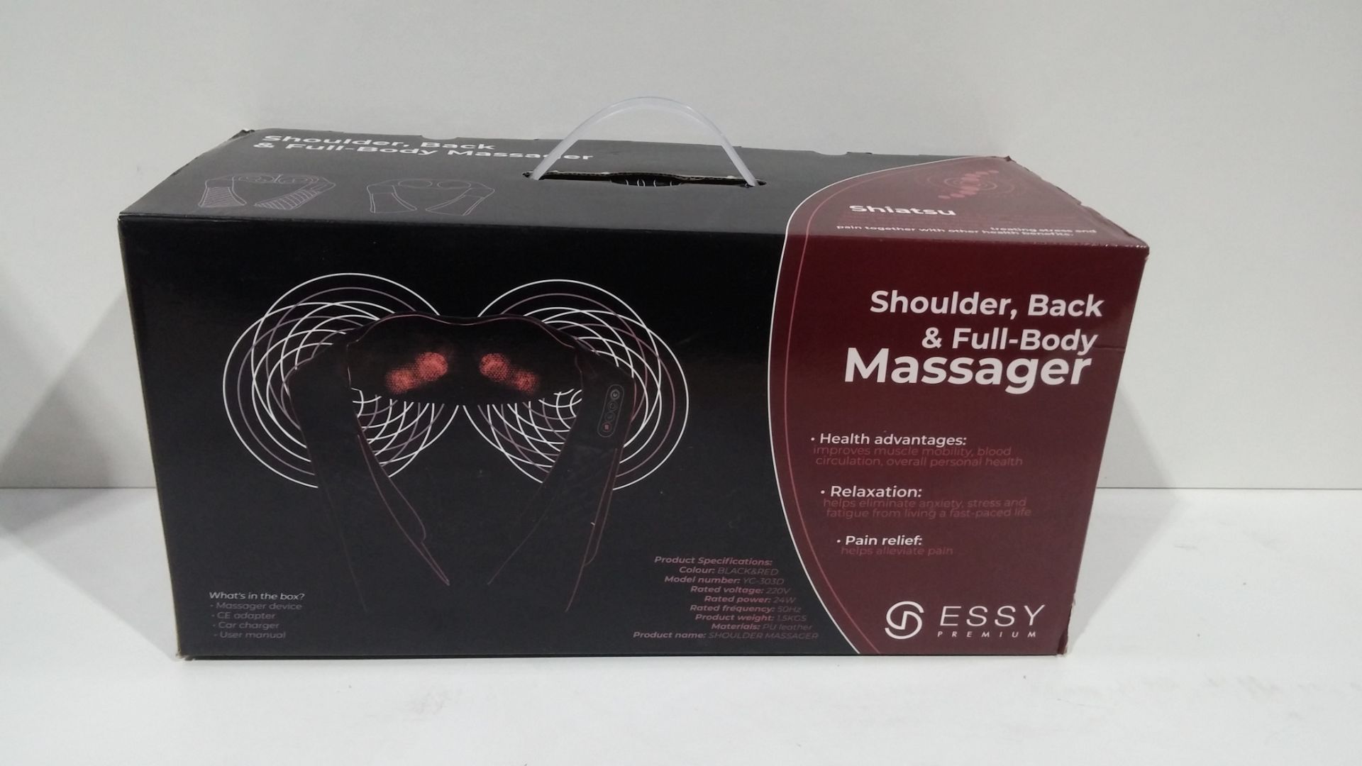 RRP £44.99 Shiatsu Neck and Shoulder Massager with Heat Back Massager - Image 2 of 2