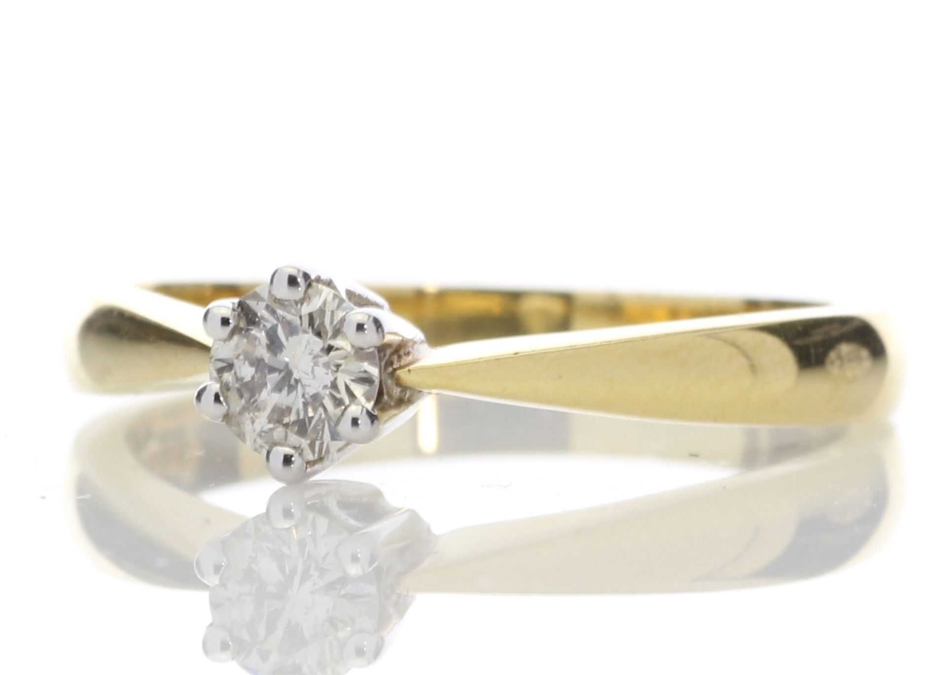 18ct Single Stone Wire Set Diamond Ring 0.50 Carats - Valued by AGI £2,461.00 - A stunning natural - Image 2 of 4