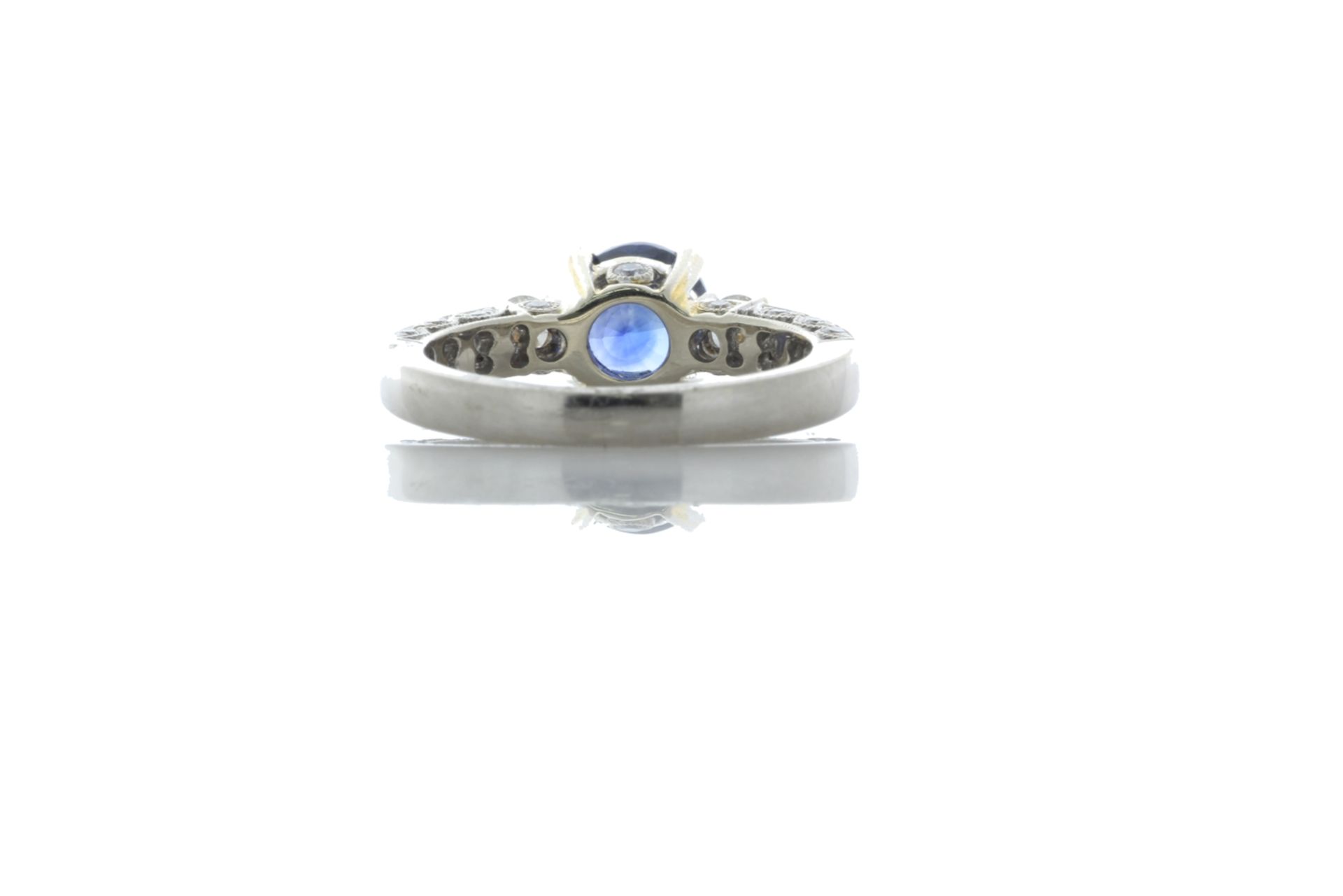 18ct White Gold Diamond And Sapphire Ring (S1.96) 0.45 Carats - Valued by GIE £9,825.00 - 18ct White - Image 3 of 5