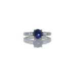 18ct White Gold Diamond And Sapphire Ring (S1.96) 0.45 Carats - Valued by GIE £9,825.00 - 18ct White