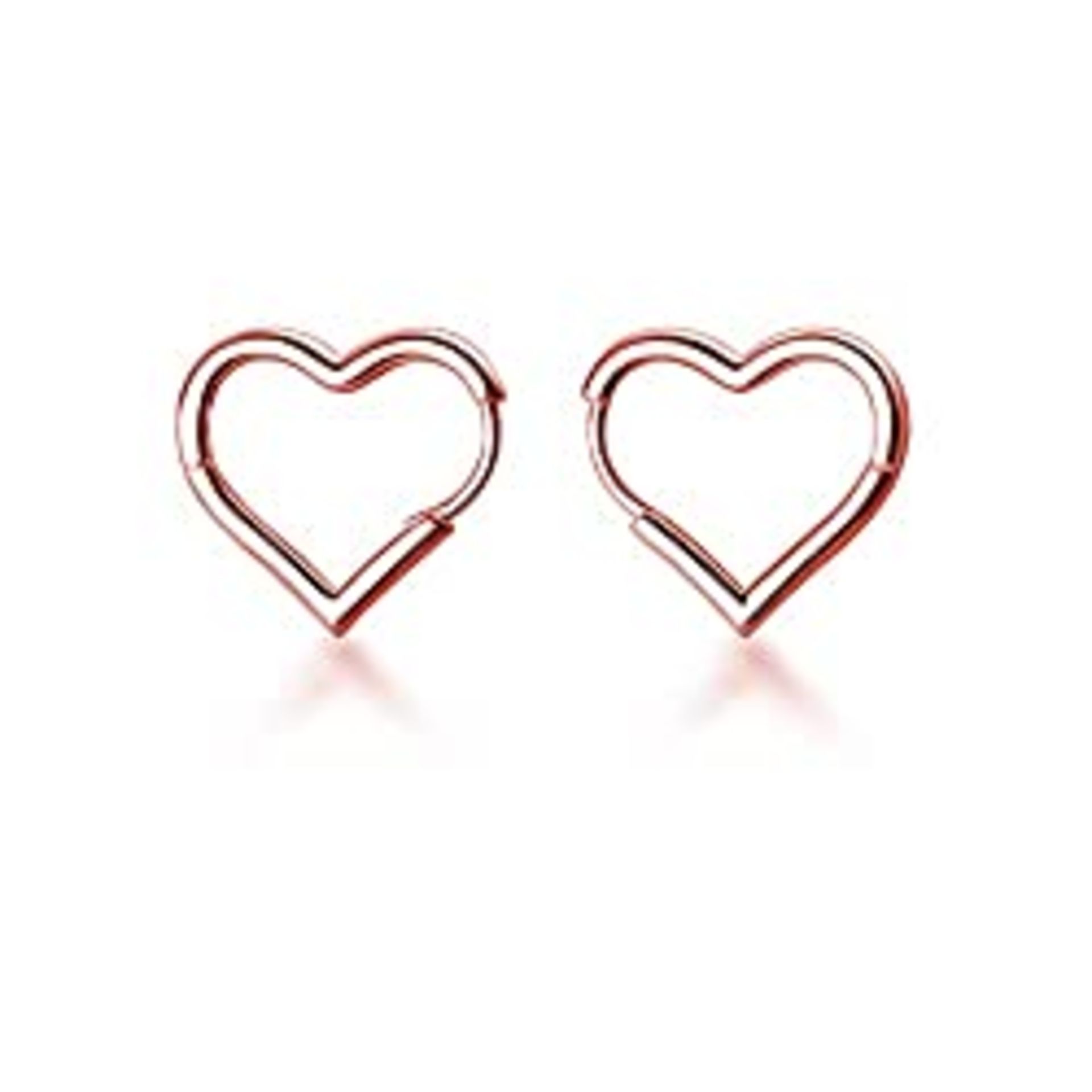 RRP £14.99 SLUYNZ 925 Sterling Silver 1.6CM Heart Hoop Earrings