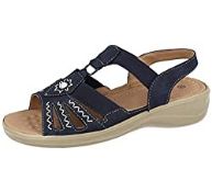 RRP £21.98 Ladies Faux Leather Open Toe T Bar Sling Back Lightweight