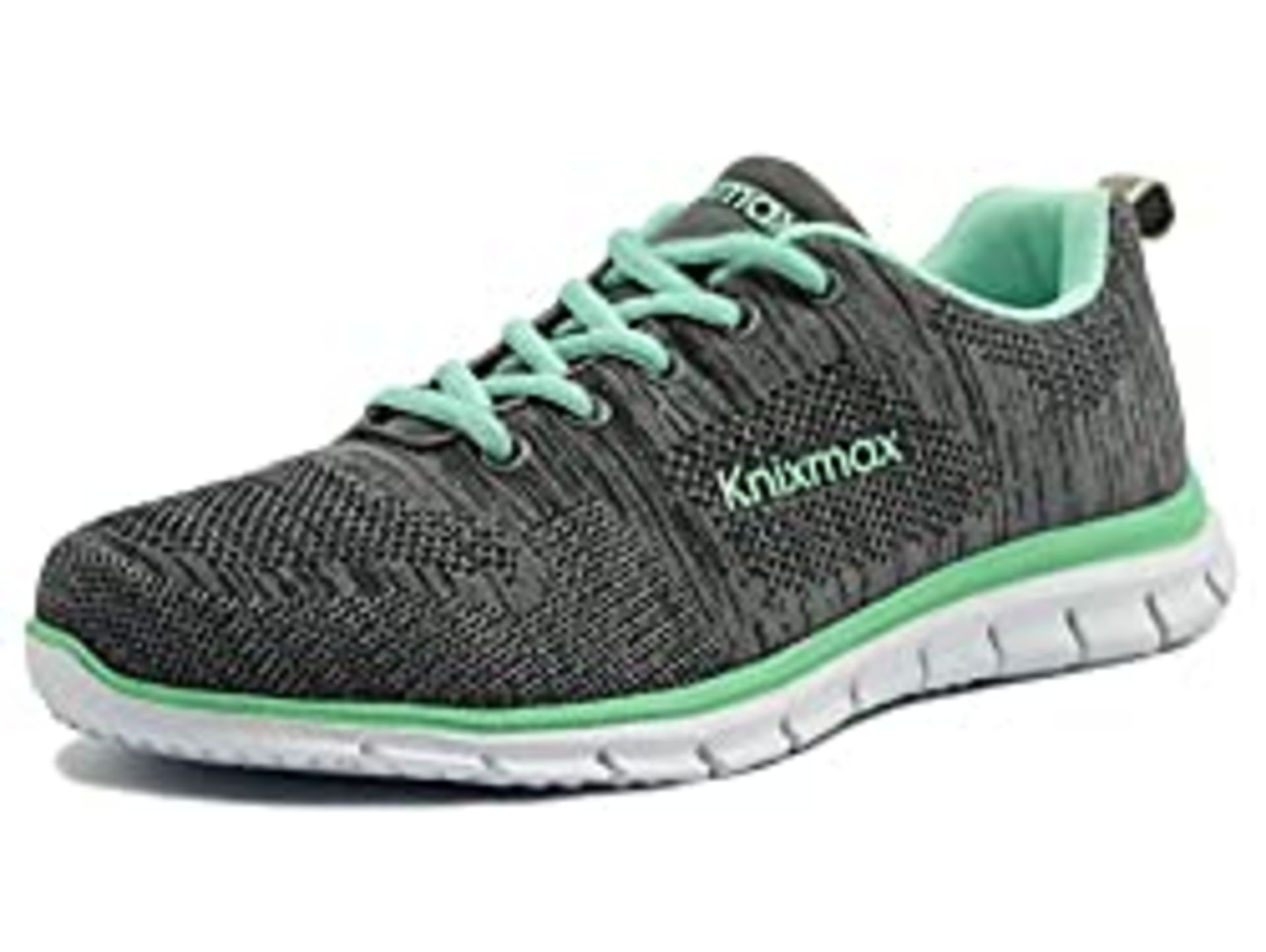 RRP £14.99 Knixmax Women's Lightweight Trainers Knit Running Gym. UK Size 3