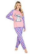 RRP £18.98 Stitch Ladies Long Pyjama (2XL, Purple)
