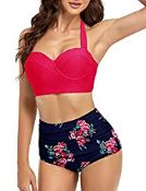 RRP £26.99 noabat Bikini Sets for Women Push Up High Waist Swimsuits Size Small